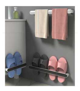 Bathroom Non-Perforated Wall-Mounted Slippers Rack/Bilik Mandi Rak Selipar