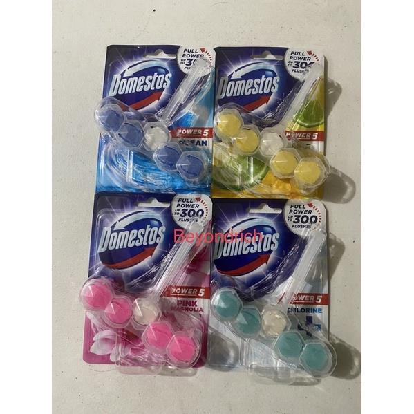 Domestos Domex Toilet Rim Power 5 Rim Block Pink Magnolia/Lime/Chlorine
