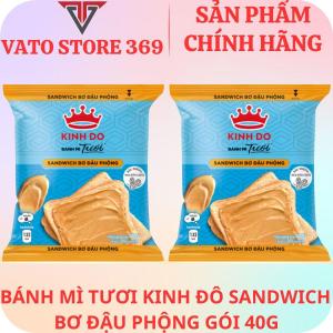 Bánh mì tươi KINH ĐÔ sandwich bơ đậu phộng gói 40g