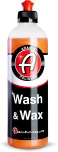 Adams Polishes Wash & Wax Shampoo (500ml / 473ml) - Car Wash Soap Infused With Pure Carnauba Car Wax