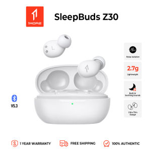 1MORE Z30 Sleep Earbuds หูฟังไร้สายสำหรับคนนอนตะแคง สวมใส่สบาย บลูทูธ 5.3 มีแอป เสียงสีขาวในตัว สัญญาณเตือนภัยส่วนบุคคล เสียงความละเอียดสูง โหมดการฟังคู่ สีขาว