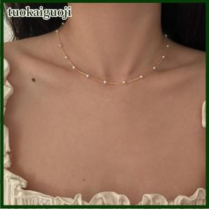 tuokaiguoji Trendy Elegant s Beaded Necklace For Women Girls Fashion Exquisite Clavicular Chain Party Jewelry Accessories Gifts