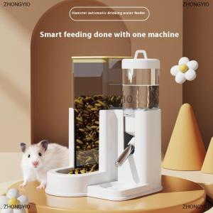 [COD] ZHONGYI0 Công Suất Lớn 2in1 Hamster Trung Chuyển Và Waterer Leakproof Tự Động Trung Chuyển Nước Dispenser Rò Rỉ Bằng Chứng Thực Phẩm Vật Nuôi Nhỏ Nguồn Cung Cấp