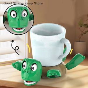 HEY MISS ABS Panicked Turtle Coaster Press Frightened Turtle Turtle Cup Pad Quirky Toys Fun Gaping Eyes Turtle Base Cup Mat Home Decor