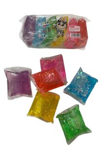 Slime Crystal Pack 6 Warna / Clay Bening Karakter Kartun | Labubu | Barbie Mainan Anak / Slime Bening / Mainan Crystal Slime Sanrio Mud Water Slime Labubu