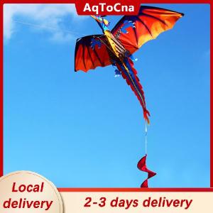 [COD] AqToCna Ship within 24 hours Large 3D Nylon Kite Flying Dragon Kite with 100m Line Family Outdoor Sports Toy