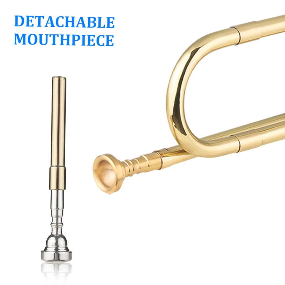 Brass Bugle Call Gold- Plated Trumpet Cavalry Horn with Mouthpiece Carrying  Bag Musical Instrument for Beginner Trumpet Instrument : : Musical  Instruments, Stage & Studio