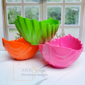 6 pcs Mangkuk Saji Cantik Model Daun Bahan Plastik Berkualitas Tebal dan Anti Pecah Mangkuk Unik Foodgrade dan Sni