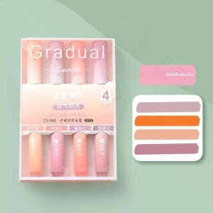 LVYIMAO [คูปอง 50%] ⭐ 4PCS / กล่อง ปากกาไฮไลต์ ปากกาไฮไลต์ข้อความ ปากกาไฮไลต์ ปากกาสีนักเรียนหลายสี ปากกาไฮไลต์ อุปกรณ์ศิลปะวาดภาพ DIY สร้างสรรค์ ปากกาไฮไลต์ ปากกาอักษร