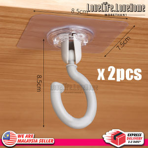 MORETHAN1 4pcs Adhesive Ceiling Hooks White Under Cabinet Hooks Plastic Heavy Duty Adhesive Hooks Utility Hooks