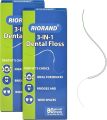RioRand 3-in-1 Dental Floss for Braces - 80 Pre-Cut Strands with Floss Threaders |   Orthodontic Floss for Effective Cleaning 160 Count (Pack of 2). 