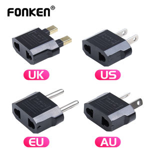 FONKEN 1pcs Power Plug Adapter US to EU European Plug Power Plug Adapter Travel Adapter European Standard American Standard British Standard Conversion Plug Australian Standard Power Conversion Plug