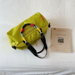 COSE Large Capacity Lightweight Bowling Bag Simple Leisure Womens Handbags Ins Style Adjustable Strap Nylon Crossbody Bag Outdoor