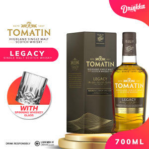 Tomatin 12 Year Old 700ml with Spinning Whisky Glass | Single Malt Scotch | Drinkka