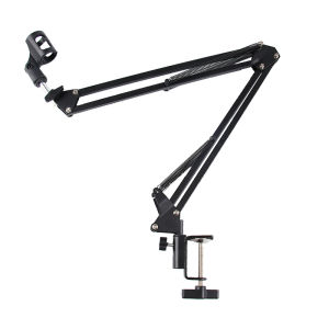 Microphone Stand Suspension Flexible Arm Stand Holder Microphone Scissor Arm Stand Desktop Mic Clip Holder Tripod Live Cantilever Bracket Microphone Bracket