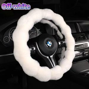 Soft Plush Handle Cover Anti-slip Warm Protector for Car Steering Wheel Non Slip Automobile Interior