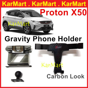 Proton X50 Phone Holder Carbon Fiber Design PROTON X50 Car Accessories Phone Holder Aluminum Custom Fit PROTON X50] Carbon Look Black X-50 Malaysia
