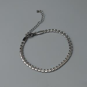 HB Men Jewelry RONAN Silver Thin Snake Bracelet for Men Non Tarnish Hypoallergenic Non Fading Elegant Minimalist Everyday Wear Fashion Jewelry Stylish Bracelet