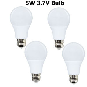 🔥Buy 10 Get 1 Free🔥 Manila Shipping Aitemay 10pcs DC 3.7V Low Voltage LED Energy Saving Bulb E27 5W High Brightness Spherical Lamp Non‑Flicker Home Indoor Lighting