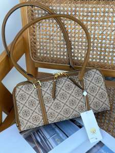 TB T MONOGRAM MARSHMALLOW small handbag Tote Bag Double handle Single Shoulder Tote Bag Womens fabric canvas zipper bag