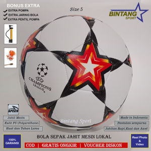 Bola Sepak Size 5 Liga Champion Jahit Mesin Lokal Kuat dan Awet Kualitas Terbaik