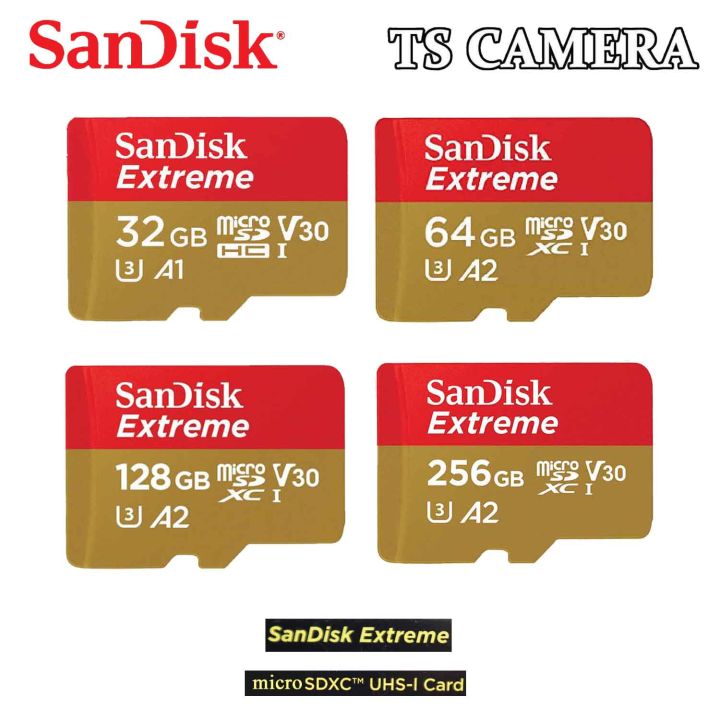 SANDISK EXTREME MICRO SD CARD 32GB / 64GB / 128GB / 256GB Lazada