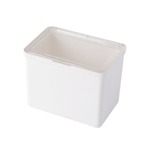 LITUILI Flip Cover Double-Open Storage Box Dust-proof Waterproof Office Drawer Storage Box Multi-Purpose Plastic Cosmetics Storage Box for Home