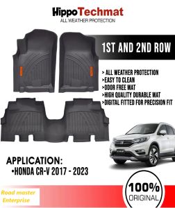 Honda Crv S V Vx 2018 to 2024 For Non Hybrid Unit Hippo Techmat Deep Dish Matting car mats ( accessories )