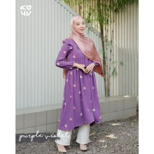 Koyu Hiijab Midi Dress Cringkle Maira