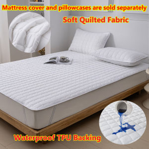 High Quality Waterproof Mattress Protector Luxury Quilted Cotton Mattress Pad Breathable Bed Cover
