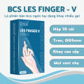 Bao cao su ngón tay Juncai LES FINGER hộp 10 cái, bcs ngón tay siêu mỏng nhiều gel hương hoa quả dịu nhẹ. 