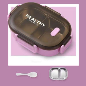 Stainless Inner Lunch Box Student Officer Bento Box Insulated Comparment Lunch Box