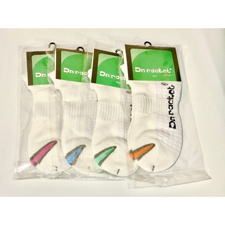 ถุงเท้ากีฬาตาตุ่ม สีขาว DrRacket/ Ankle Sock DrRacket- Cotton 100% ...