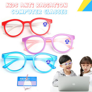 IMPALA FL1618W น่ารักเด็กป้องกันแสงสีฟ้าแว่นตาสำหรับเด็กหญิงและเด็กชาย2-8ปีเด็กป้องกันความเมื่อยล้าแว่นตา UV400 HD เลนส์ป้องกันรังสีปกป้องเด็กสายตา