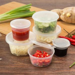 50/100Pcs 25ml Plastic Sauce Container Condiment Packing Box With Lid Disposable Sauce Pot Pigment Paint Box