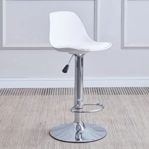 เก้าอี้บาร์สไตล์โมเดิร์น หมุนได้360° เก้าอี้บาร์หนัง PU สไตล์โมเดิร์น ปรับขึ้นลงได้ มีพนักพิงหลัง