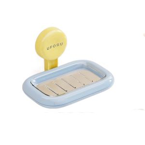 LIKANTA Drainage Suction Cup Soap Box Non perforated Wall Mounted Soap Storage Tray Universal Easy To Install Soap Dish Holder Bathroom