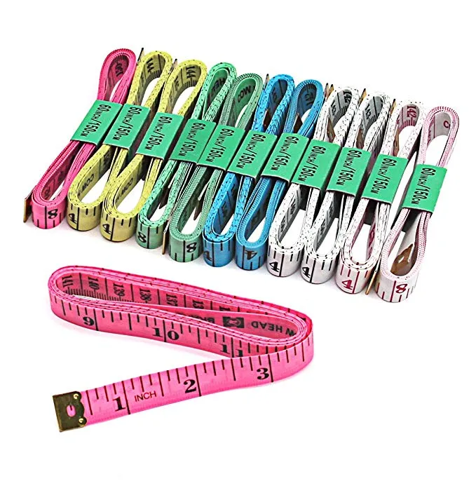 1.5m Body Measuring Ruler Sewing Tailor Tape Measure Mini Soft Flat Ruler  Centimeter Meter Sewing Measuring Tape Random Color