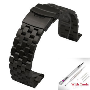 Aotelayer 18mm 20mm 22mm 24mm 26mm Width Premium Screw Connection Method Full Solid Stainless Steel Watch Band Luxury Men Women Watch Straps Flat head universal Wristband Bracelet With Tools