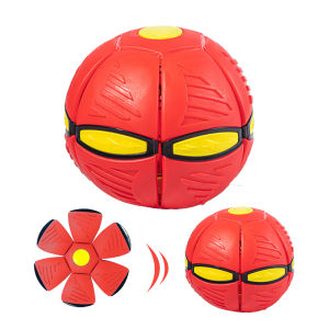 Magic Flying Saucer Ball Bounce Ball UFO Ball Decompression Elastic Stepping Ball Outdoor Childrens Sports Toys Glow Venting Ball
