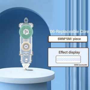 ROLL DIY Scrapbooking Double Sided Adhesive Replaceable Core 360 Degree Rotation Tip Glue Tape Dispenser Durable Pen Shape Roller Glue Tape Student Stationery