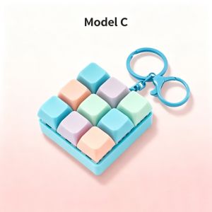 Mini Keyboard Fidget Toy Keychain 9-Key Press Stress Relief Toys Cute Portable Bag Charm Gift