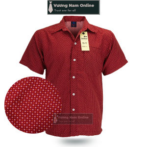 [Hoàn tiền 20%] Áo sơ mi nam trung niên form rộng ngắn tay họa tiết vải cotton VNO14