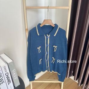 Rebecca Cardigan Rajut Wanita Pita - Sweater Knit Casual Pekat dengan Gaya Vintage