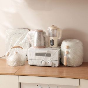 XYAX 10Pcs โปร่งใสโปร่งใส ฝาครอบเครื่องใช้ไฟฟ้า ป้องกันฝุ่นและฝุ่น ใหญ่มากๆ เฟอร์นิเจอร์พลาสติกคลุม ใช้งานได้ทุกวัตถุประสงค์ ป้องกันปกป้องปกป้อง ห่อพลาสติกใช้แล้วทิ้ง สำหรับหม้อหุงไฟฟ้า