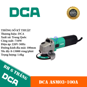 Máy Mài Góc Công Suất 710W Chính Hãng DCA Mã ASM03-100A Bảo Hành 6 Tháng