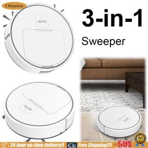 [Chinatera Brand Store]3-in-1 Robot Vacuum Cleaner USB Rechargeable 1000Pa Suction Wet Mopping Vacuum Cleaner Smart Navigation To Avoid Objects