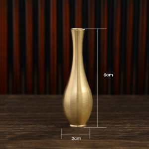 Mini small vase pure brass vase palm ornament desktop decoration antique flower ware metal living room flower arrangement creativity