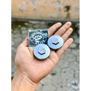 [PROMO] 2 PCS TUTUP KLEP ORIGINAL HONDA BEBEK : GRAND  PRIMA SUPRA LAMA Semua keluarga bebek Honda SUDAH CHROME