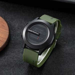 Đồng hồ thể thao kỹ thuật số lớn cho nam giới-dã ngoại ngoài trời đèn ban đêm báo thức Đồng hồ bấm giờ thiết kế hợp thời trang